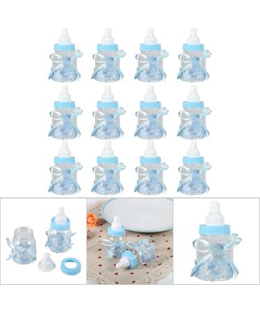 Haofy Baby Shower Bottles - 12 Pcs Candy Gift Box for Girl Boy Newborn Birthday Blue Decorations - Buy Online on GoSupps.com