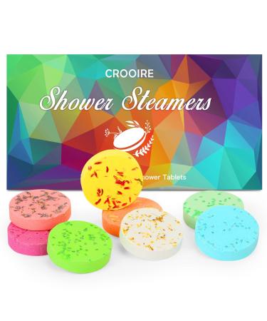 Aromatherapy Shower Steamers 8 Pack Essential Oil Shower Bombs Relaxing Home SPA Self Care Gift for Mother's Day Ideal for Mom Girls Teacher Appreciation Gifts