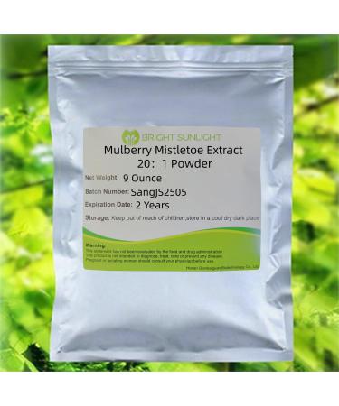 Bright sunlight Mulberry Mistletoe Extract 20:1 Powder 9 Ounce(250g)- Sang Ji Sheng Taxillus Chinensis