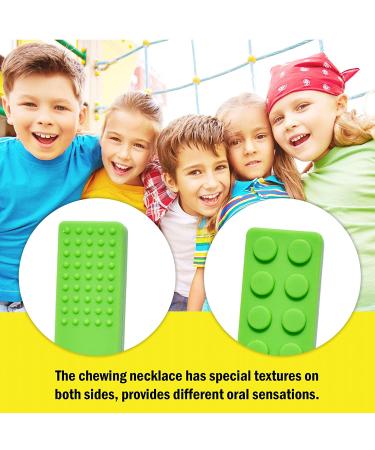Chew Necklace Set for Sensory Kids - 4PCS Silicone Autism Chew Necklaces for Biting Needs, ADHD, Oral Motor - Boys and Girls - Buy Online on GoSupps.com