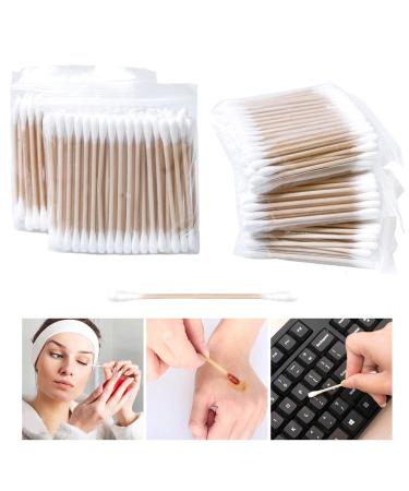 Long swabs cotton swabs with wooden handles cleaning cosmetic tool make-up removal wound care cotton swabs 500 pack