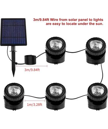 Coreslux RGB Solar Pond Lighting - Adjustable IP68 Waterproof Underwater Spotlights (5 Pack) for Garden & Diving - Buy Online on GoSupps.com