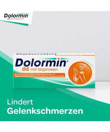 Dolormin GS for Joint Pain - Fast Relief with Naproxen - 30 Tablets - Osteoarthritis Support - Up to 12 Hours of Relief - Buy Internationally - Buy Online on GoSupps.com