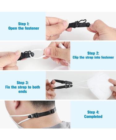 DORART Mask Extender Ear Savers - Adjustable Black Band for Face Masks - 10PCS - Buy Online on GoSupps.com