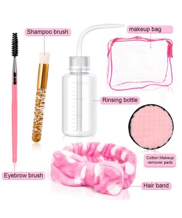Buy Emeda Eyelash Shampoo Kit - 100ml | Oil-Free Foam Cleaner for Eyelash Extensions | Includes Brush Hair Band & Rinsing Bottle | Perfect Eyelash Cleaning Set - Buy Online on GoSupps.com