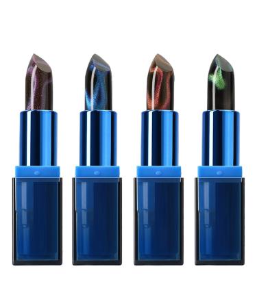 Color-Changing Lipstick | 4 Shades of Moisturizing & Nourishing Lipstick - Lightweight Moisturizing Care for Everyday Makeup Natural Effect
