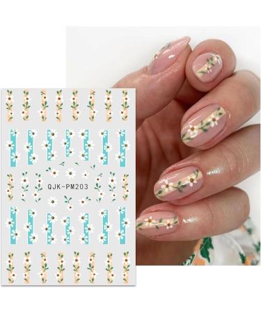 JMEOWIO 10 Sheets Flower Nail Art Stickers Decals Self-Adhesive Spring Floral Summer Colorful Nail Supplies Nail Art Design Decoration Accessories - Buy Online on GoSupps.com