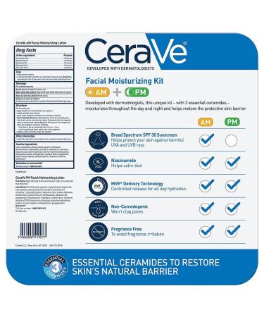 CeraVe Facial Moisturizing Lotion 3oz AM/PM Bundle - Hydrating Skincare Set - Buy Online on GoSupps.com