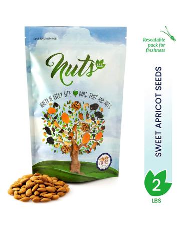 Sweet Raw Apricot Kernels (Seeds) - 2 LB Resealable Bags | Unpasteurized, Non-GMO | NUTS U.S - Buy Online on GoSupps.com