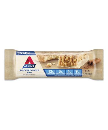 Atkins Snickerdoodle Snack Bar with Almond Butter - Keto Friendly, Gluten Free (5 Bars) - Buy Online on GoSupps.com