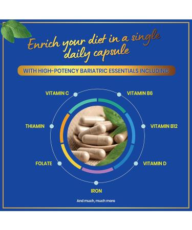 Bariatric Multivitamin with Iron - 45mg Iron Easy to Swallow One a Day Bariatric Vitamins for Women and Men - Gastric Bypass Gastric Sleeve Recovery Vitamin Multivitamins - 30 Caps 30 Count (Pack of 1) - Buy Online on GoSupps.com