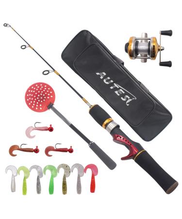 Jinsheng Zhuoyu Ice Fishing Rod Reel JIG Soft Lures Spoon Complete Kits with Fishing Equipment Bag