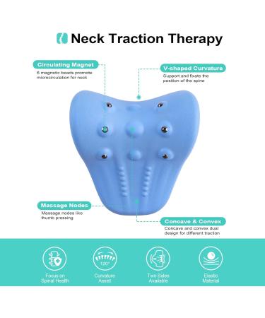Borpein Neck Extension & Cervical Traction Device - Magnetic Therapy Neck Stretcher for Relaxation Pain Relief & Chiropractic Support - Buy Online on GoSupps.com