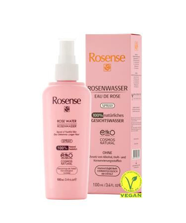 Rosense rose water spray - moisturizing facial water spray for facial cleaning facial care 100% natural - 100 ml - Buy Online on GoSupps.com