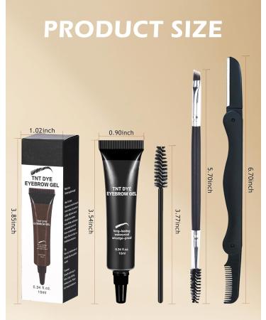 Buy Waterproof Tinted Brow Gel Kit - Long Lasting Grey Eyebrow Gel with Brush & Razor | Perfect for Women & Girls - Buy Online on GoSupps.com