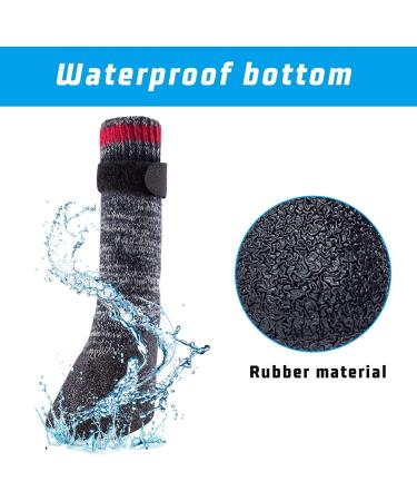 Quacoww Anti-Slip Dog Shoes - Waterproof Rubber Sole for Large Dogs | 2 Pairs with Adjustable Straps for Indoor & Outdoor Protection - Buy Online on GoSupps.com