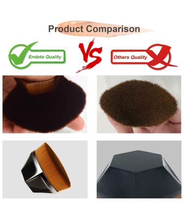 Endoto Foundation Brush | Premium Kabuki Flat Top Face Brush for Liquid Cream & Concealer - Perfect Blush & Makeup Tool - Buy Online on GoSupps.com