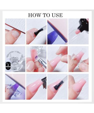 Poly Gel Nail Kit 3 Colors Clear White Pink Builder Nail Gel Set Nail Extension Gel kit 15ML Gel With Slip Solution All-in-one Nail Strengthen Gel Nail Art Kit DIY for Beginners Gifts Set for Women - Buy Online on GoSupps.com