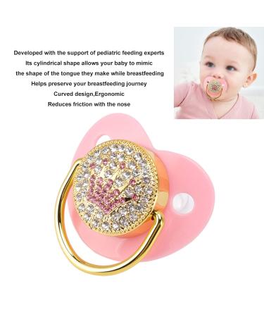 Buy Bling Baby Pacifier - Soft Silicone Lightweight & Curved Design for Newborns (6-18 Months) - Pink with Clip - Buy Online on GoSupps.com