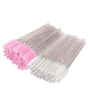 Kirecoo 100PCS Disposable Mascara Wands - Eyelash Extension Supplies in Pink & White - Buy Online on GoSupps.com