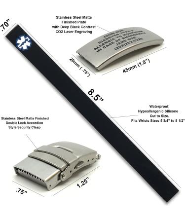 Sport Medical Alert Bracelet | Free Personalized Engraving | Emergency Medical Card Included - Buy Online on GoSupps.com