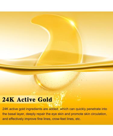 24K Gold Eye Pads - Collagen Under Eye Mask Under Eye Gel Patches for Anti Aging Anti Wrinkle Reduce Eye Bags and Puffy Eyes Dark Circles Hydrating Moisturizing Skincare (25 Pairs Gold) - Buy Online on GoSupps.com