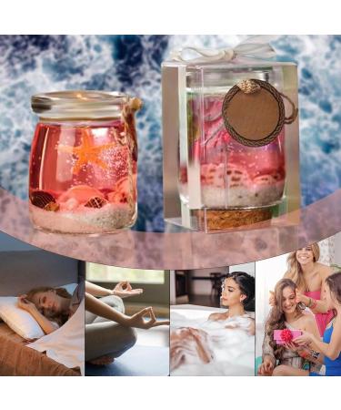 Oceans Theme Gel Candle - Blue Purple Pink Scented | Starfish Whelk Aromatherapy for Meditation & Relaxation | 2024 New Release - Buy Online on GoSupps.com