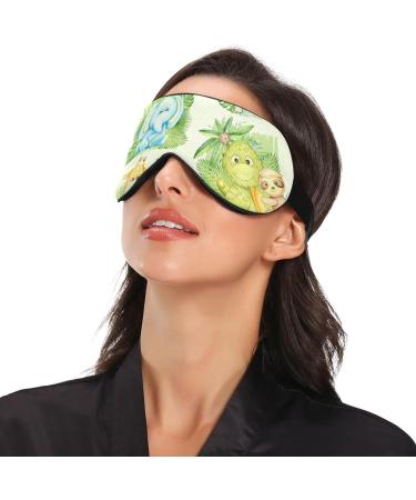 Haskirky Light Blocking Eye Mask - Breathable & Adjustable for Adults, Perfect for Travel, Yoga, Meditation - Cartoon Animals Design - Buy Online on GoSupps.com