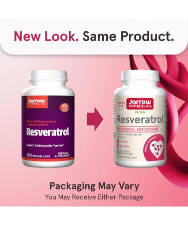 Jarrow Formulas Resveratrol 100 mg - 120 Veggie Caps | Antioxidant & Cardiovascular Support with Vitamin C - Buy Online on GoSupps.com
