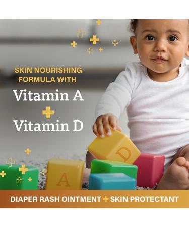 A+D Original Diaper Rash Ointment Prevents & Treats Diaper Rash Protectant Ointment - Moisturizing Skin With Vitamins A&D - 4oz - Buy Online on GoSupps.com