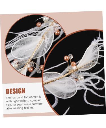 minkissy White Garland White Wreath Plume Headdress Kids Hair Accessories Hairband for Women Hair Accessories for Kids Women Headpiece Kids Headpiece Hair Bands Girl Child Princess Headband - Buy Online on GoSupps.com