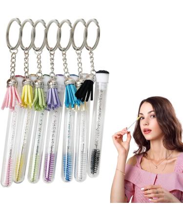 Eyelash Brush Tube with Keychain - Diamond Crystal Empty Eyelash Tubes Spoolies Makeup Brush | Lash Extension Brushes Mascara Brushes for Women Girls - Buy Online on GoSupps.com