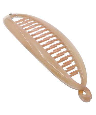 Camila Paris CP2889 French Large Banana Clip Hair Comb  Flexible Banana Clips Hair for Thick Hair Ponytail Holder Interlocking Banana Hair Clips Styling Hair Banana Clips for Women Made in France 5.5 Inch (Pack of 1) Bei...