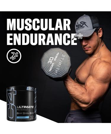 Cellucor C4 Ultimate Icy Blue Raz Pre Workout Powder - Sugar Free Energy Supplement for Men & Women | 300mg Caffeine + 3.2g Beta Alanine + 2 Patented Creatines | 12 Servings - Buy Online on GoSupps.com