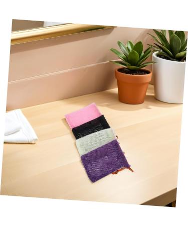 HONITANO 4 Piece Exfoliating Soap Pouches with NonSlip Grip Foam Reinforcing Mesh Bags with Drawstring for Body Face Quick Drying for Bath Use - Buy Online on GoSupps.com