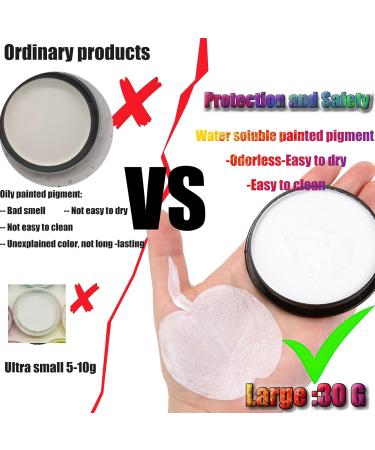  MockTota Body Paint Face and Body White 30g Palette Professional Makeup Water Soluble For Kids and Adults Halloween Carnival Shows - Buy Online on GoSupps.com