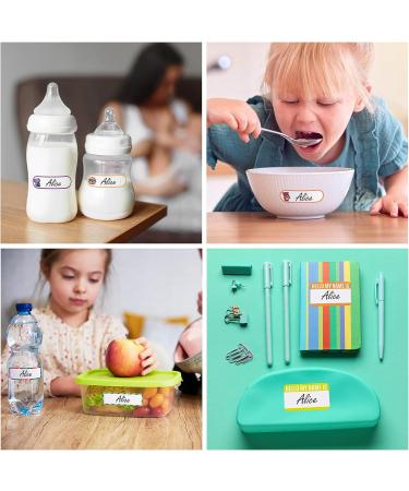 OIIKI Reusable Baby Bottle Labels for Daycare - 144pcs Waterproof Animal Name Tag Stickers | Write On Self Adhesive Labels for School & Classroom - Buy Online on GoSupps.com