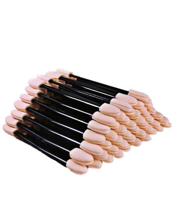 40 Disposable Natural Eyeshadow Brushes Sponge Makeup Applicators Dual Sides