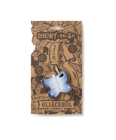Oli & Carol Mini Teething Ring for Babies - Butterfly Blue | Safe & Stylish Soothing Toy - Buy Online on GoSupps.com