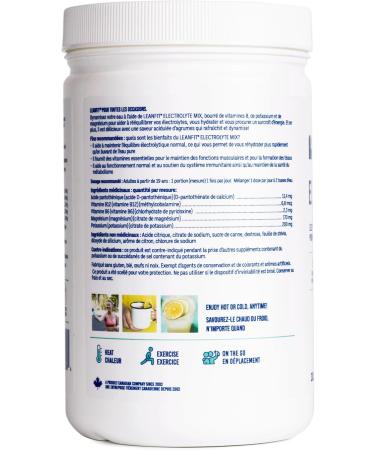 LEANFIT ELECTROLYTE MIX Citrus Lemon Electrolyte Hydration Powder Drink Mix Non GMO Vegan Gluten-Free 30 servings 381g tub - Buy Online on GoSupps.com