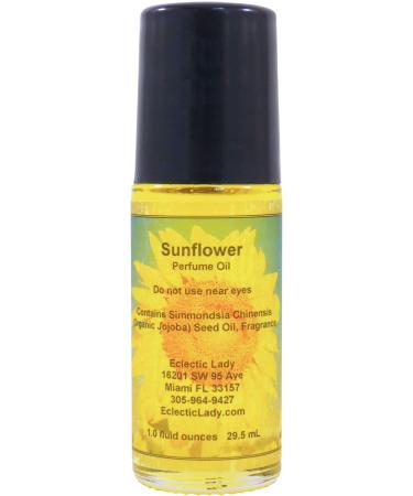 Sunflower Perfume Oil 1.0 Oz Portable Roll-On Fragrance with Long-Lasting Scent Delightful Essential Oils and Jojoba Oil For Daily Use 1 Fl Oz (Pack of 1)