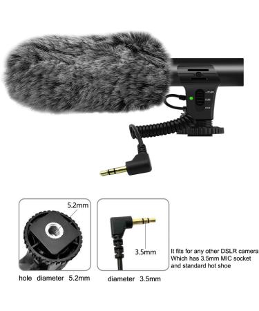 Tikysky M-1 Camera Microphone | Shotgun Mic for DSLR Interviews | Compatible with Canon, Nikon, Sony, Fuji | Includes Windscreen | 3.5mm Jack - Buy Online on GoSupps.com