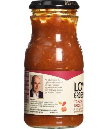 Loyd Grossman Tomato and smoked bacon 6 x 350 g glasses - Buy Online on GoSupps.com
