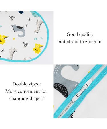 ZIGJOY 100% Cotton Baby Sleeping Bag | Sleeveless Wearable Blanket 1.5 Tog | Dinosaur Print | Newborn 4-8 Months - Buy Online on GoSupps.com