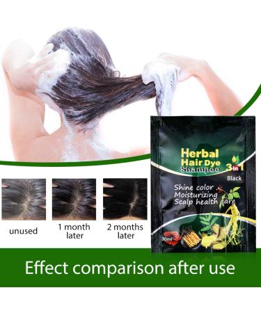 Mroobest Black Hair Shampoo - Natural Darkening & Instant Dye Shampoo for Volumizing Moisturizing Shiny Hair | Suitable for Men & Women - Buy Online on GoSupps.com