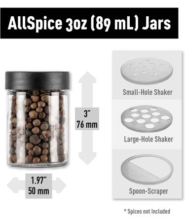 InDrawer AllSpice Rack (24 Jars + Labels) - Organize Your Spices Efficiently - Buy Online on GoSupps.com