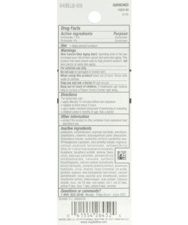 Maybelline New York Baby Lips Moisturizing Lip Balm - Quenched 0.15 oz | Hydrating Lip Care for Smooth Lips - Buy Online on GoSupps.com