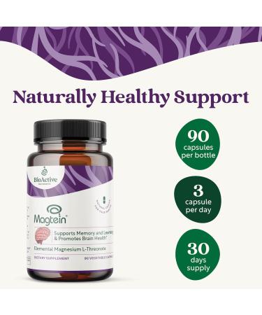 Magtein Magnesium L-Threonate - 90 Capsules - Magnesium L-Threonate Support Brain Health* - Buy Online on GoSupps.com
