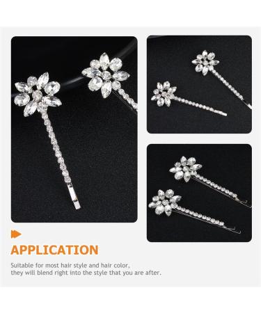 Beaupretty 6 Pairs Bridal Rhinestone Barrette girl hair accessories wedding hair clips for brides hair accessories for bride 90s hair accessories pearl bobby wedding hair pin Women Hair Clips - Buy Online on GoSupps.com