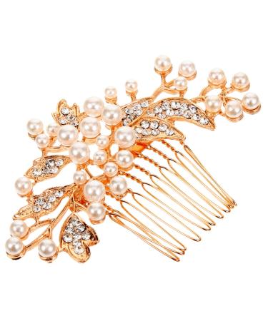 Didiseaon Rhinestone Side Comb Bride Hair Comb Wedding Hair Comb Bridal Hair Side Comb Pearl Hair Comb Bridal Hair Comb Wedding Hair Side Comb Rhinestones Miss Accessories Silver